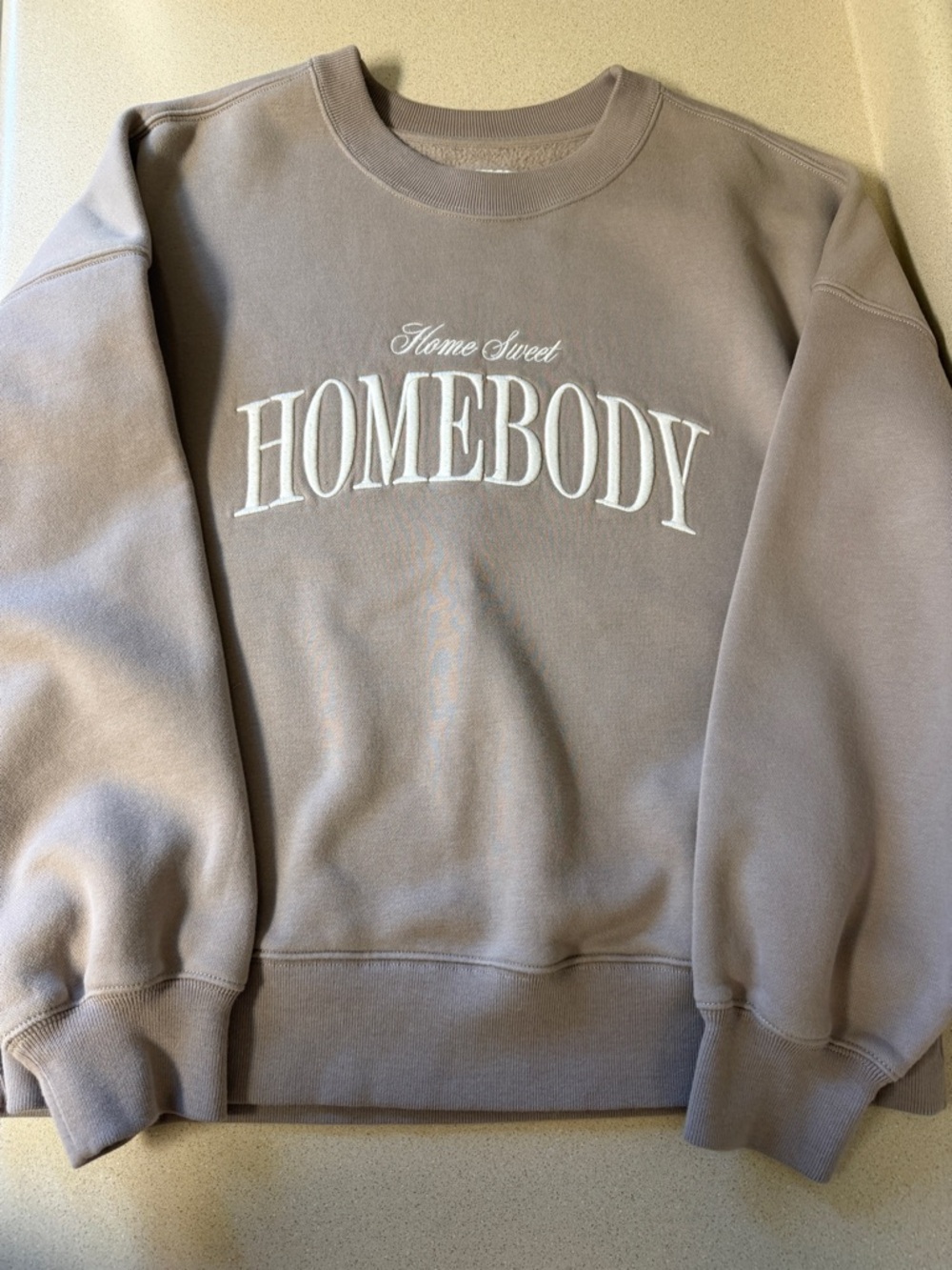 Abercrombie & Fitch Crewneck Pullover - Light Taupe